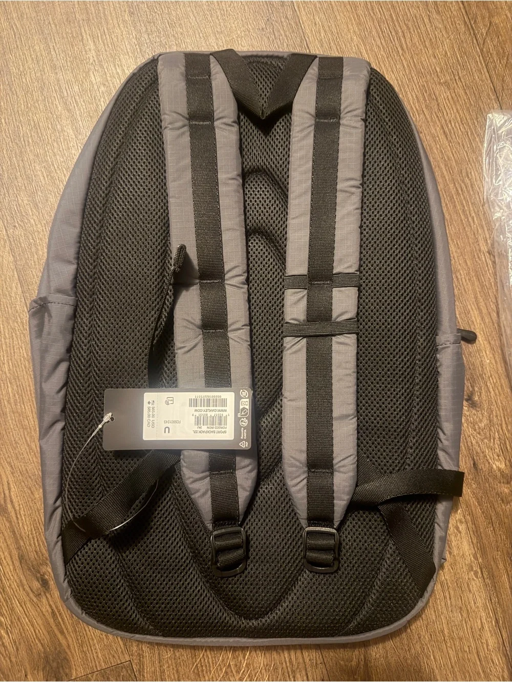 Oakley Charcoal Gray Men's Backpack with Front Pocket